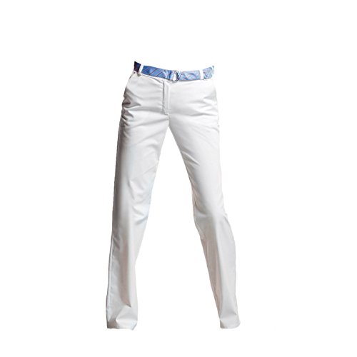 Pantalon de travail blanc anti-ébullition et résistant en toile stretch Comfortec durable