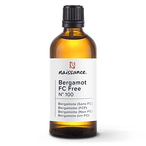 Naissance Olio Essenziale di Bergamotto (non-FC) (No. 100) - 100ml - Puro, Naturale, Cruelty Free, Vegan, Distillato a Vapore e Non Diluito - Usato in Aromaterapia e Miscele da Massaggio
