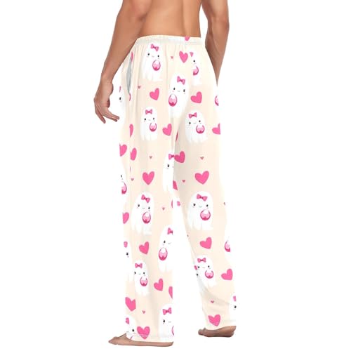 Spirits and Hearts Men's Cotton Pajama Pants with Pockets and Drawstring Comfortable and Stylish,S 5