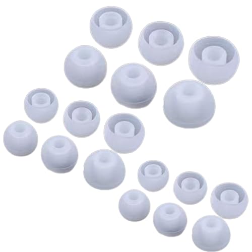 JCKD Transparenter In-Ear-Silikon-Ersatzkopf, Ohrkappe, Ohrstöpsel, groß, mittel, klein (3,8–6 mm Innenloch für Ohrhörer verfügbar), S/M/L, geeignet für die meisten Ohrhörer und Bluetooth-Ohrhörer