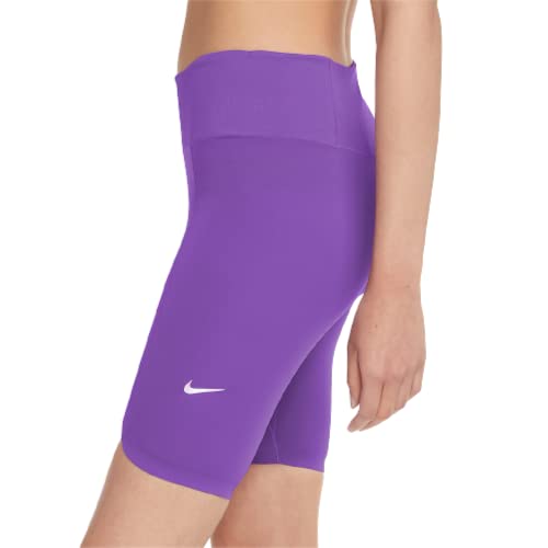Nike Women's One Luxe 7in Icon Clash Compression Shorts, Wild Berry/Purple Stardust, Medium