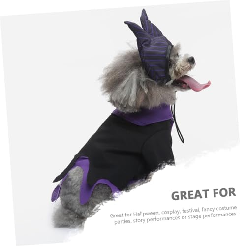 Disfraz de bruja para perro talla S miniatura 3