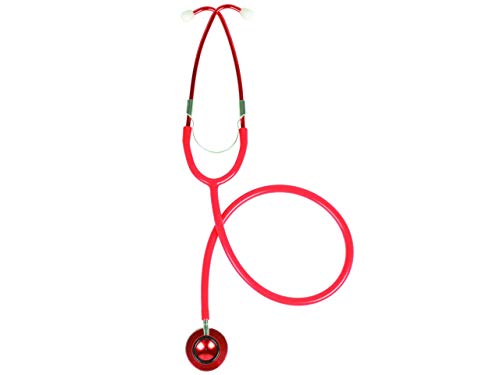 Gima - Doppelkopf-Stethoskop TRAD COLOR, Erwachsene, Y Farbe Rot, Pavillon Ø 43,5 mm, Glocke Ø 30 mm Außenmaß, Latexfrei, CE Medizinprodukt