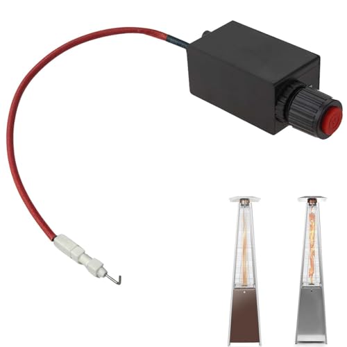 Patio Heater Electronic Push Button Pluse Igniter & Wire Patio Heater Replacement Parts, Glass Tube Patio Heater Controller Box Electronic Igniter Cable Wire (Set 2)