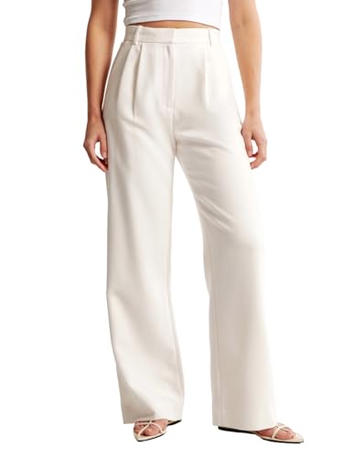 Image of FNOCKS Women's High-Waist Pleated Wide-Leg Trousers