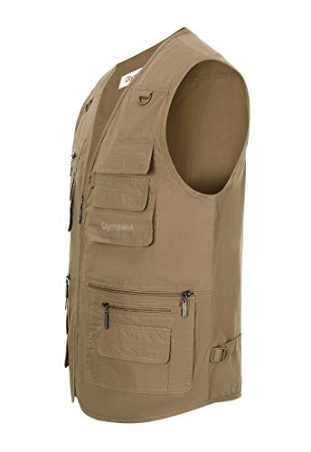 Hbufnha Men's Casual Safari Travel Vest 16 Pockets Outdoor Work Vest Sleeveless Jacket Fishing Hiking Photograph2