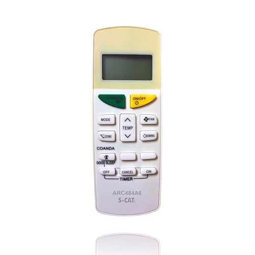 Image of S-CAT Compatible with Daikin AC Remote Original ARC484A6 Model 132E (No Backlight) Suitable for 1 1.5 2 Ton Split /Window AC (Match Old Remote Exactly, Contact Customer Care for Order)