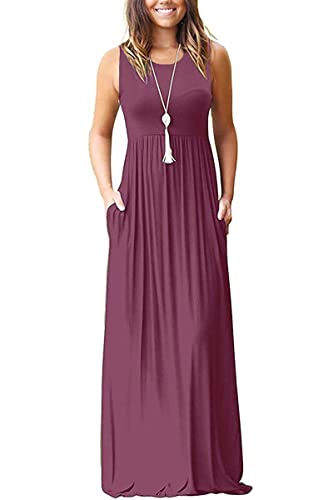 Image of AUSELILY Women's Classic Sleeveless Loose Plain Casual Long Maxi Dresses for Women 2026