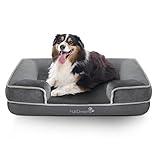 ♻️ MATERIAL SEGURO: Nuestro sofá cama para mascotas está hecho de materiales amigables, proporcionando una sensación sedosa extremadamente suave, soporte duradero y calidez a sus bebés peludos. La resistencia al deslizamiento mantiene el peligro accidental de sus mascotas y su familia. No debería moverse, no importa cuán emocionados se pongan