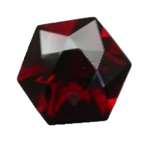 Grenat rouge naturel hexagonal calibré 8mm pour réparer ou monter un bijou