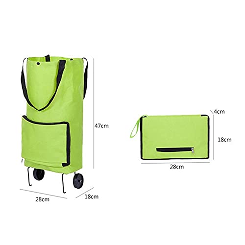 LICHUAN Einkaufstrolley, tragbar, zusammenklappbar, Oxford-Gewebe, Mehrzweckwagen für Einkaufen, Picknick, Aufbewahrung… – Bild 6