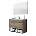 ARKITMOBEL Mueble de Baño Suspendido con 2 Puertas y Espejo, Modulo Colgante,...