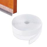  Tira de Sellado para Puerta 5M adhesivo Burlete Puerta Burlete bajo Puerta Tira Cinta Calafateo para Puerta silicona Tira para Aislamiento Acústico a Prueba de Viento Anti-bug (35MM, Transparente)