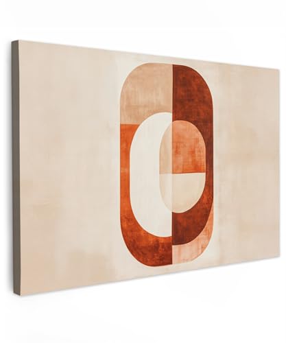 MuchoWow© Quadri Moderni Camera Da Letto 120x80 cm Foto Quadro Con Cornice Decorazioni Parete Soggiorno Stampa Su Tela Moderna Casa Salotto Poster Illustrazione - Forme - Rosso - Astratto