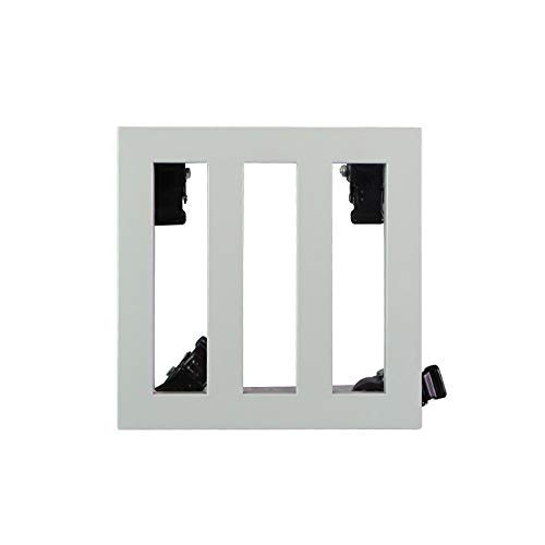 Carrello quadrato in metallo per vasi da fiori con ruote resistenti, carrello grande per vasi da fiori da giardino per interni ed esterni, supporto per vaso e contenitore, grigio, 63,5 cm