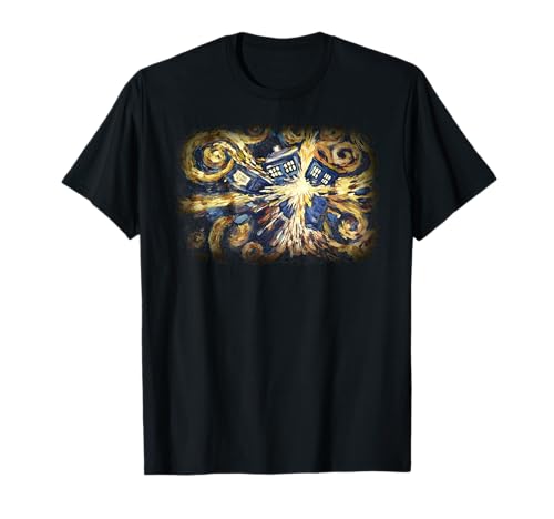 Photo de Art Tardis Van Gogh Ventilateur de science-fiction Voyage dans le temps T-Shirt