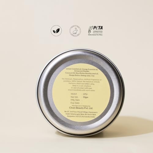 Image of The Bare Bar Citrus Slush Deodorant - 20 gm | Citrus Fragrance| Odor & Sweat Control | Gentle, Natural formula and Chemical free| Good for all skin types | Travel Mini Size Solid Deodorant for Men & Women