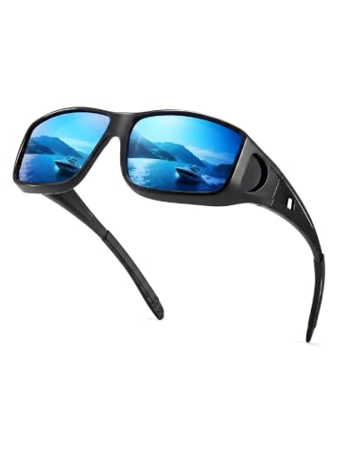 Image of IGnaef Fit Over Sunglasses for Men Polarized Wrap Around glasses with UV Protection IF0312