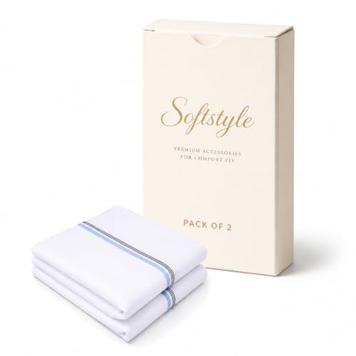 Image of SOFTSTYLE Handkerchief for Men Cotton White