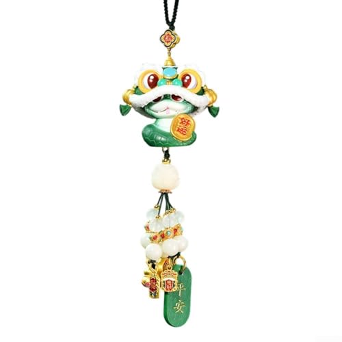 Colgante de serpiente de resina de colores brillantes, decoración divertida para celebrar el Año Nuevo Lunar (verde)