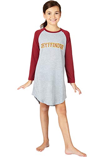 Harry Potter Nightgown For Girls Hogwarts House Raglan Long Sleeve Pajama