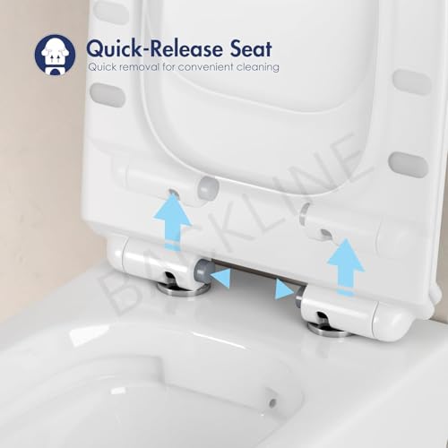 Image of B BACKLINE Coco Ceramic One Piece Western Toilet | S-Trap Floor Mounted Water Closet | European Commode with Soft Close Seat Cover | Glossy White (7-Year Color Warranty)