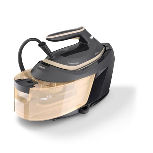 Miglior Ferro da Stiro Con Caldaia (2024) 51 Philips PerfectCare Serie 6000, Ferro Da Stiro Con Caldaia, Vapore potente, Nessuna bruciatura sui capi, Design compatto, Serbatoio da 1.8L, 2400W, Piastra SteamGlide Advanced (PSG6064/80)