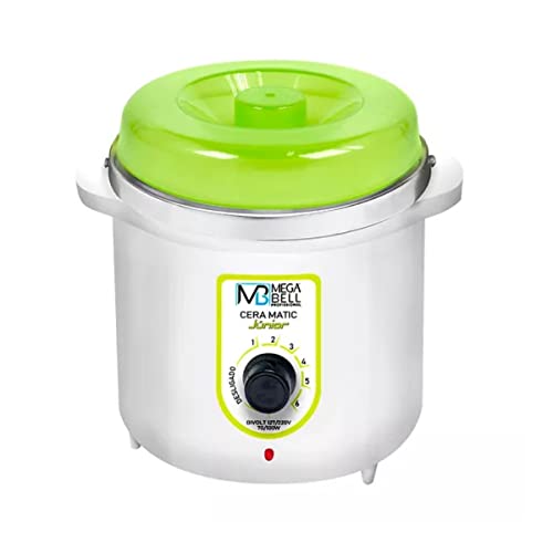 Kit Depilação Termocera 400gr Sem Refil Verde Limão + Aquecedor de Cera Roll-on Verde Limão Mega Bel