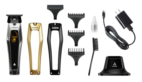 Andis 562703 Recon Professional Barber Vector Motor Beard & Hair Cordless Trimmer, DLC T-Blade, USB-C Charging with Premium Charge Stand, Black - image 2