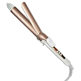 ヘアアイロン カール プロ仕様 【最大温度設定 230℃】18段階温度調節 コテ 32mm 巻き髪 カールアイロン 髪サロン 美容家電 LCD液晶モニター 360度回転コード 自動電源OFF 火傷防止 海外対応 レディース 彼女 プレゼント ホワイト