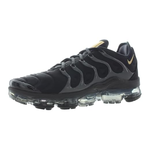 Nike Homme Air Vapormax Plus Sneaker, Multicolore (Black/Metallic Gold-Anthracite 001), 44 EU