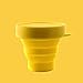 Menstrual Cup Sterilizer Cleaner, LUCKY CLOVER Collapsible Silicone Cup Foldable Sterilizing Cup for Menstrual Cups and Storing Your Diva Cup - Foldable for Travel(Yellow)