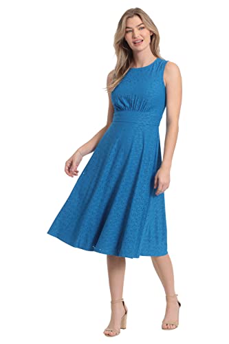 Image of London Times Women's Dresses Inset Waist Midi Dress Career Office Occasion Guest of