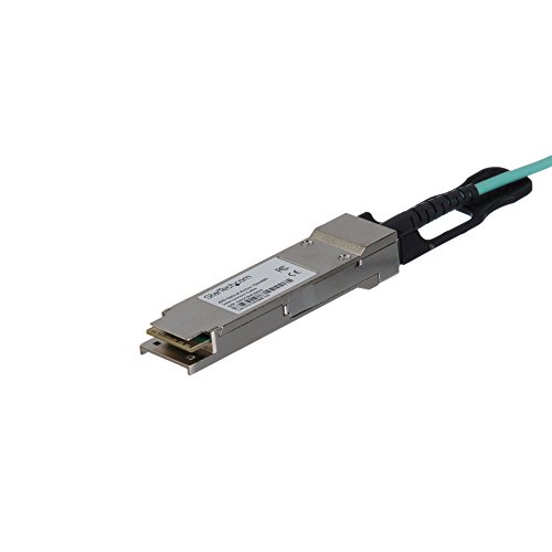 Image of StarTech.com MSA Uncoded Compatible 10m /32.8ft 40G QSFP+ to QSFP+ AOC Cable - 40 GbE QSFP+ Active Optical Fiber - 40 Gbps QSFP Plus /Transceiver Module Cable (QSFP40GAO10M)