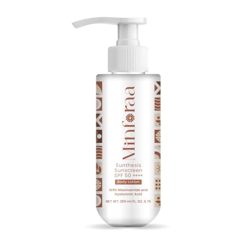 Image of Sunthesis SPF 50++++ Sunscreen Body Lotion 200ml | Broad Spectrum UVA UVB Protection | Non Sticky Hydrating Sun Protection Lotion for Men Women | Tanning & Sunburn Protection Daily Outdoor Use