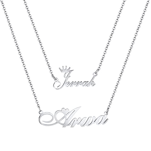 Collier prénom personnalisé anti-allergie cadeau bijoux pour la famille
