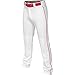 Easton Men's Mako II Piped Pants, White/Red, Large