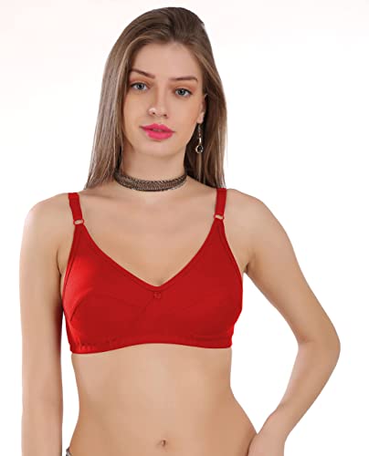 Image of Strowberry Women's Cotton Non-Padded Wire Free Full Coverage Bra