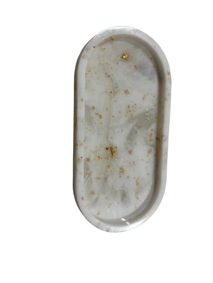 Golden Twilight Resinart Tea Serving Trays,8/4 inch, Two Glasses/Cups Capacity, Stylish Gift Idea,