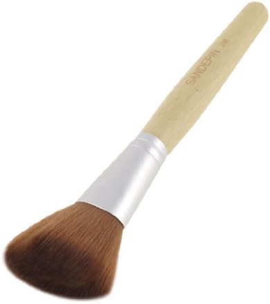 Ruilogod Ladies Brown Soft Synthetic Hair Beige Wooden Handle Cosmetic Powder Brush (id: 1d5 06a 59d a63 576 image 2