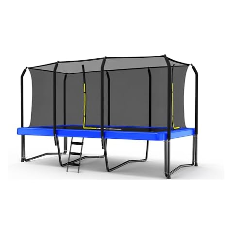 Zupapa 1500LBS Weight Capacity Rectangle Trampoline 9X15FT 8X14FT Outdoor Square Gymnastics Trampolines for Kids Adults Long Rectangular Tumbling Trampolin Cover