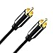 esbeecables RCA Subwoofer Cable, Dual Shielded with Gold Plated RCA to RCA Connectors for S/PDIF,Digital Coax,Subwoofer,etc(9.9 Feet)