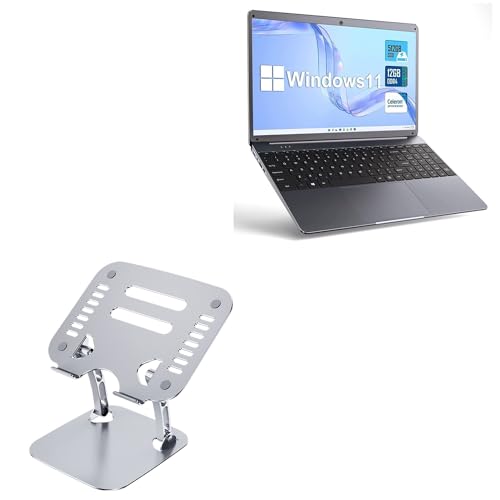 Base ajustable para portátil BoxWave metálica plateada miniatura 1