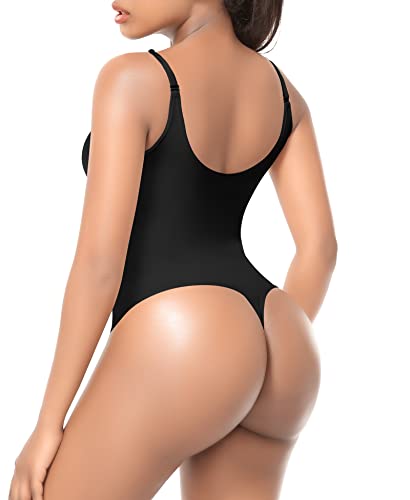 Slimming Shapewear Bodysuit for Women Tummy Control Sculpting Body Shaper Thong Bodysuit Shaping Tank Tops - Image 3