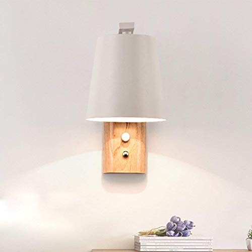 Candelabro de pared de madera nórdica para iluminar pasillos oscuros y dormitorios 3