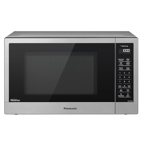 Panasonic NNST67KSC Mid Size 1200W Genius Inverter Microwave Oven, 15 Auto Cook Menus, Child Lock, Stainless Steel