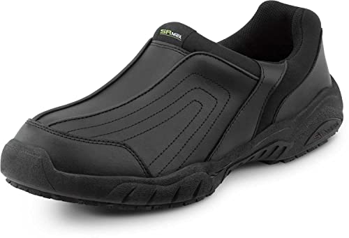 SR Max Charlotte, Women's, Black, Athletic Slip On Style Slip Resistant Soft Toe Work Shoe (3.5 M)