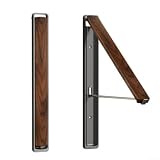 Stendibiancheria in metallo, montaggio a parete, pieghevole, salvaspazio, retrattile, capacità 27,2 kg, resistente alla ruggine, marrone, 40 x 4 x 4 cm (2 nero)