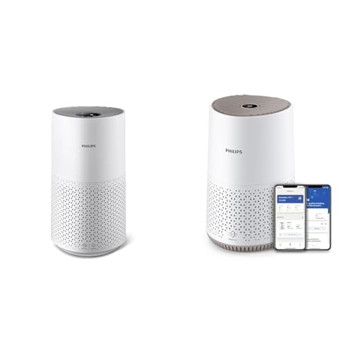 Philips Luftreiniger Smart 1000i Serie - Reinigt Räume bis zu 78 m² - Entfernt 99 & Philips Luftreiniger 600 Serie. Ultraleise und energieeffizient Für Allergiker. HEPA-Filter entfernt 99