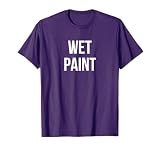 Wet Paint Black Painting Theme T-Shirt, Unisex-Adults and Kids, Small, Crew Neck, Short Sleeve